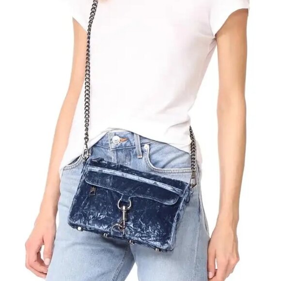 Rebecca Minkoff Crushed Velvet Mini Mac Bag - Picture 4 of 4